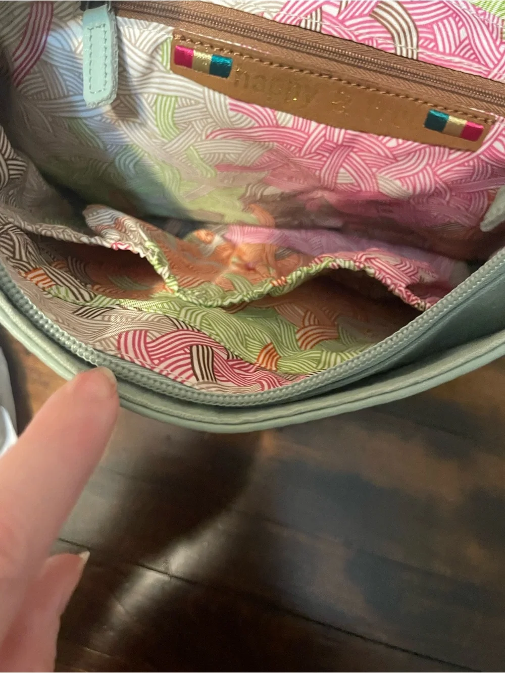 The Sak Pebbled Leather Mint Hobo Bag with Studded Front Pocket